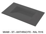 Plan vasque Design, sur mesure, Largeur 60 à 200 cm x Profondeur 40 à 60 cm, résine minérale de couleurs ACRYSTONE®, Finition lisse, Livraison Offerte et Rapide.